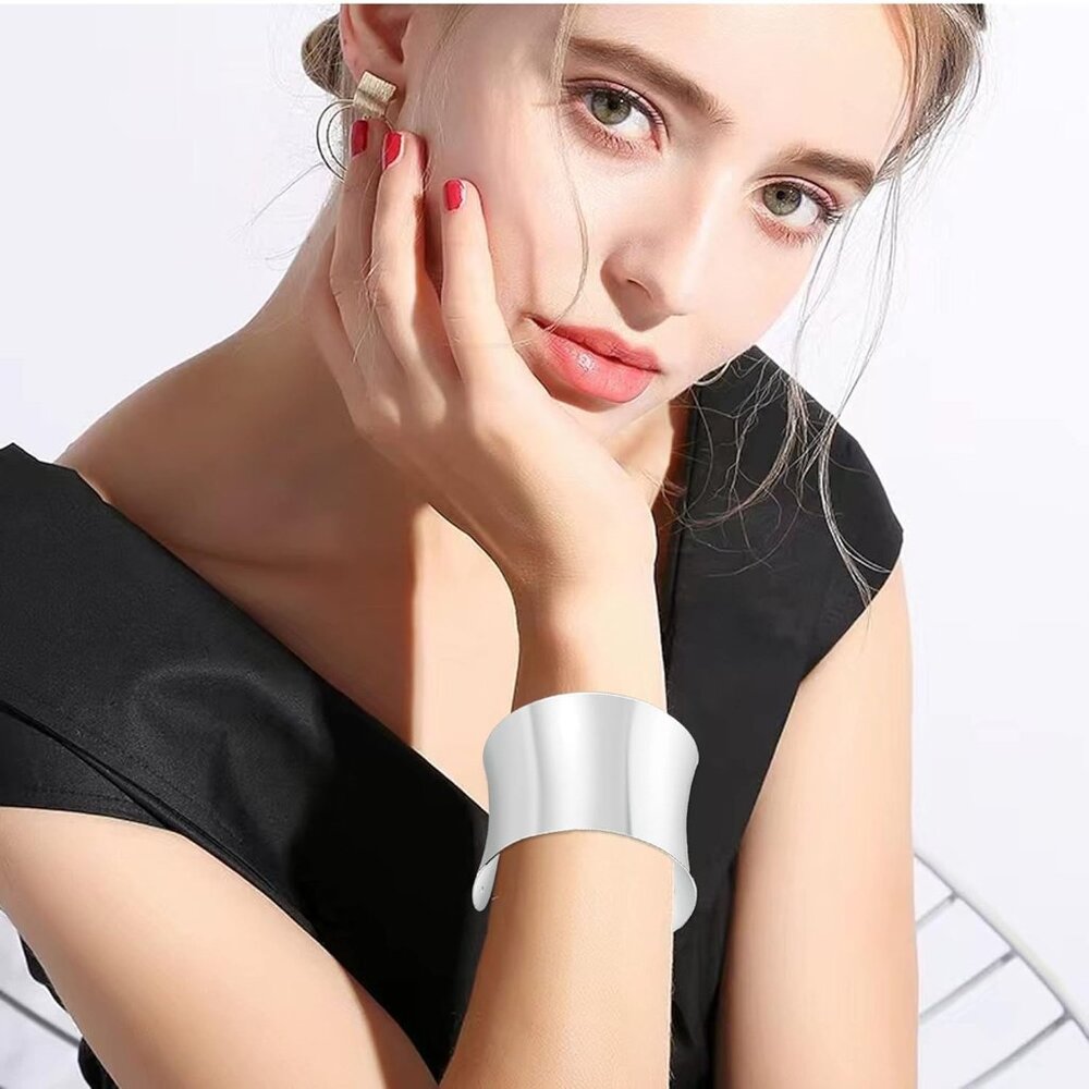 Versatile 2 Pcs Stylish Cuff Bangles - Adjustable… - image 3